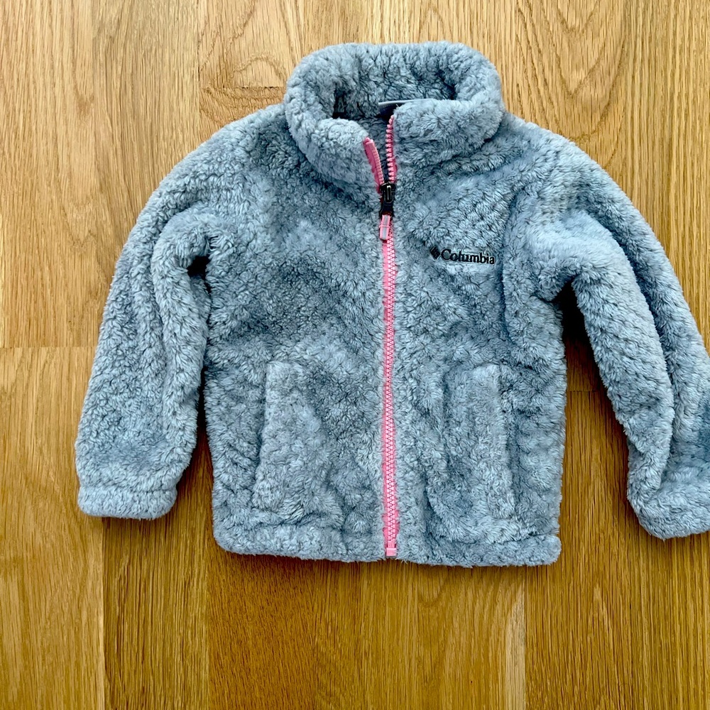 Columbia Kids Fleece Jacket - Gray and Pink